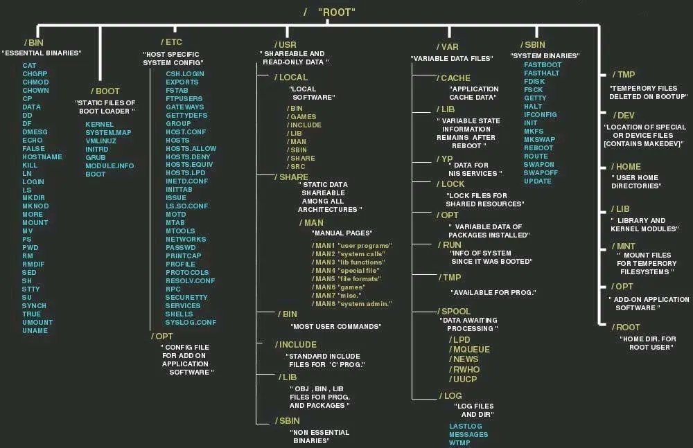linux文件系统图